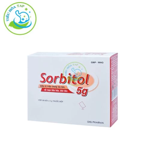 Sorbitol 5g DHG - Hộp 20 gói x 5g